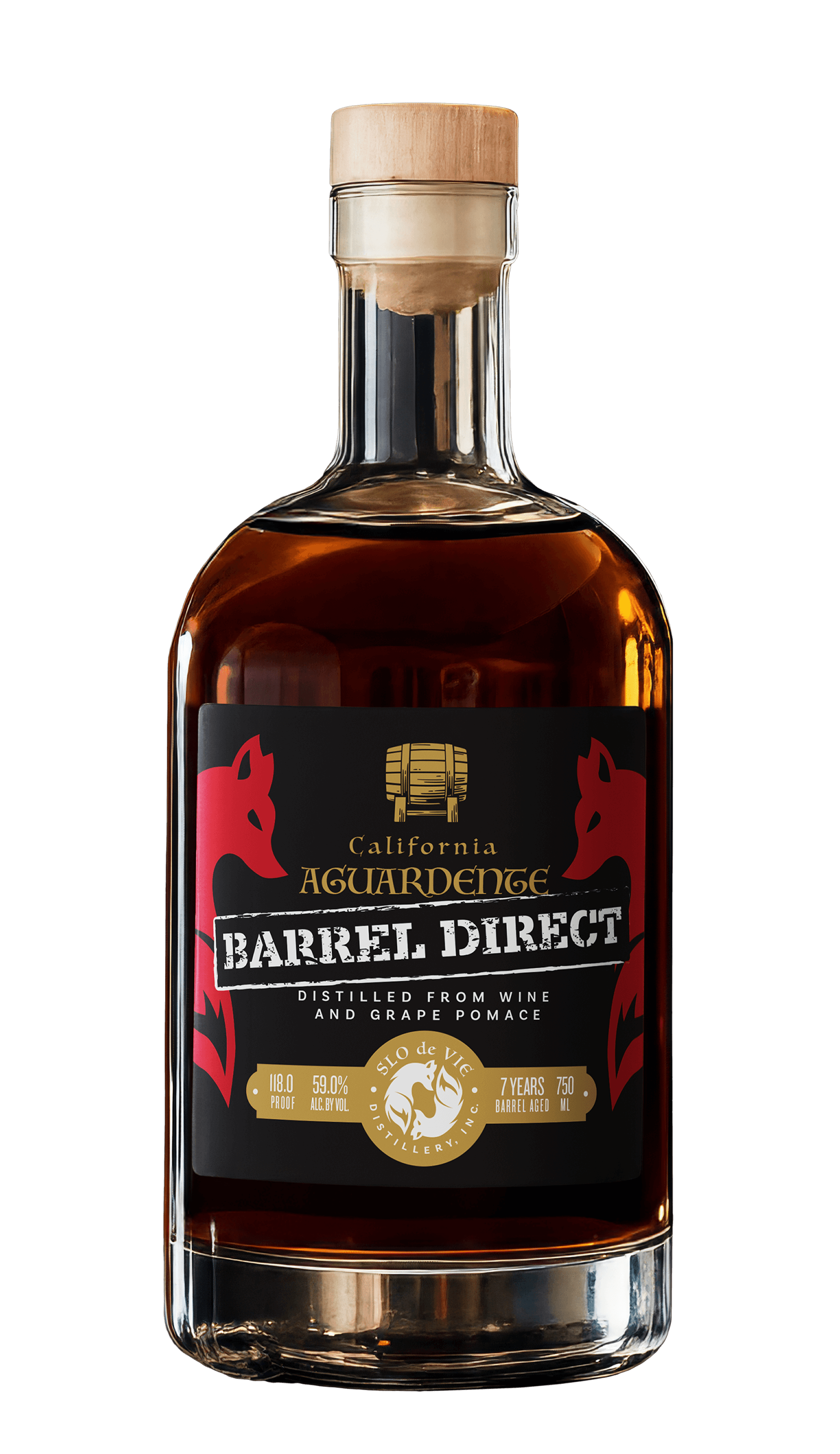 Bottle of Aguardente Barrel Direct from Slo De Vie Distillery